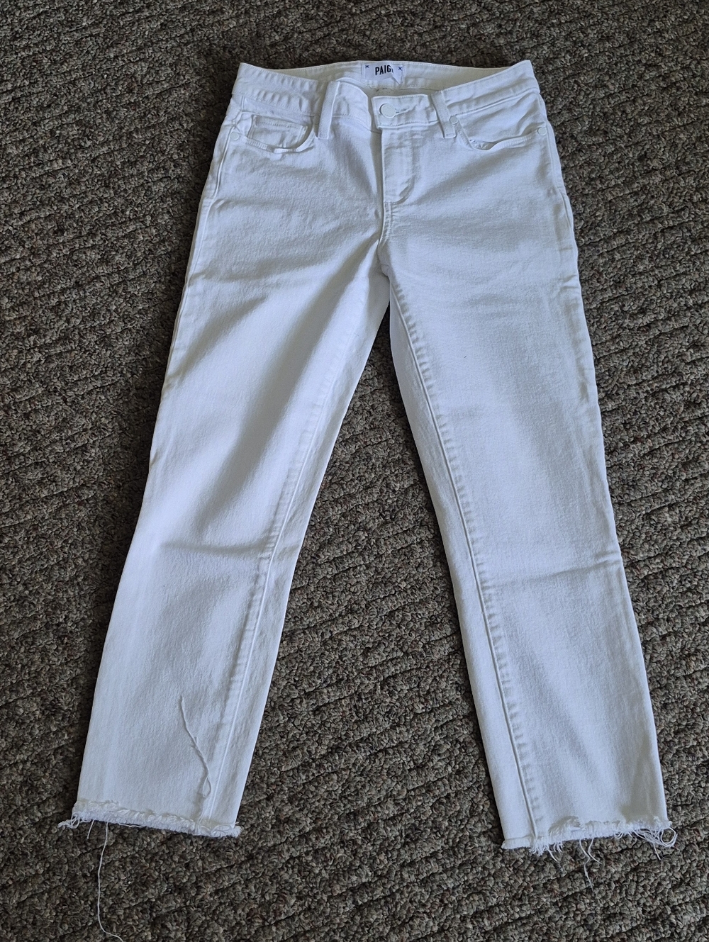 PAIGE White Skyline Skinny Crop Jeans Size 27